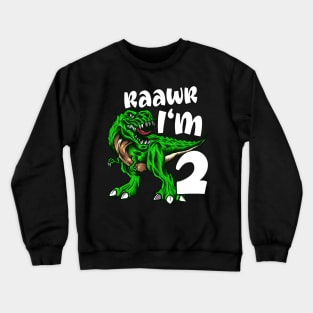 Birthday Dinosaur Kids 3 Years old Crewneck Sweatshirt